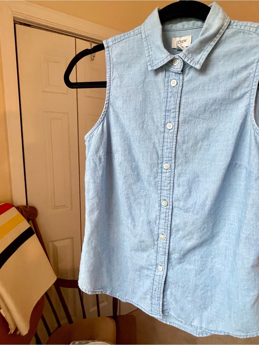 J. Crew 100% Cotton Chambray Sleeveless Top
